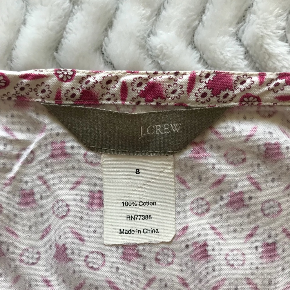 J Crew Cotton Daisy Print Skirt With Ruffle Trim - Picture 6 of 6